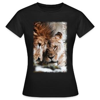Série Kruger : Visage heureux - T-shirt Femme - noir - Devant - AI Model Female 172 dark (172cm)