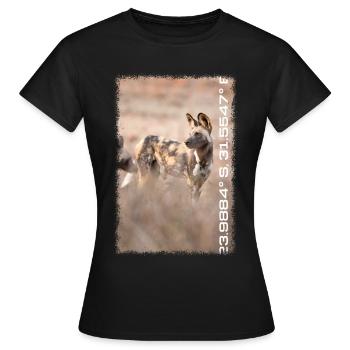 Série Kruger : Sauvage comme un chien - T-shirt Femme - noir - Devant - AI Model Female 172 dark (172cm)