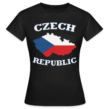 Czech Republic - Women's T-Shirt - black - Front - AI Model Female 172 dark (172cm)