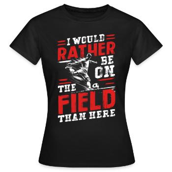 Ich wäre lieber - Frauen T-Shirt - Schwarz - Vorne - AI Model Female 172 dark (172cm)