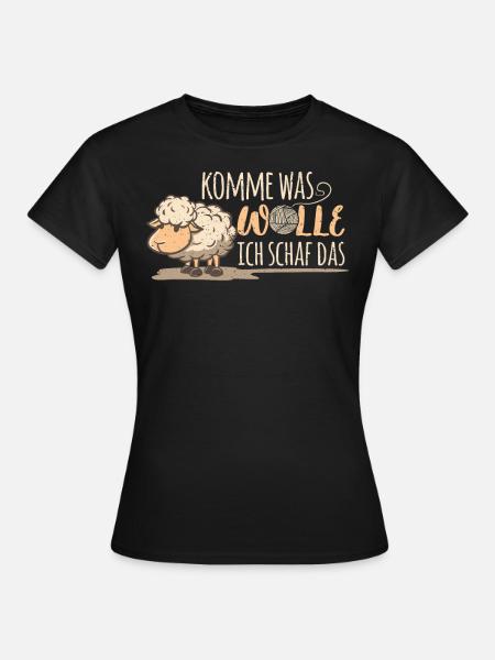 Schaf Schafe, Bauern Hirten Bauernhof Wolle - Frauen T-Shirt - Schwarz