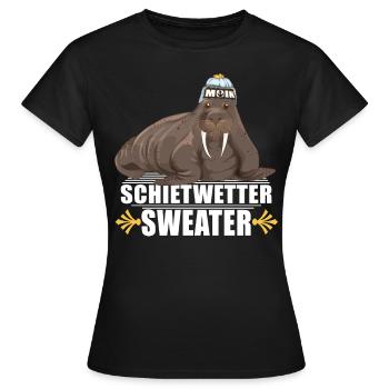 Phare du morse Schietwetter de l'Allemagne du Nord - T-shirt Femme - noir - Devant - AI Model Female 172 dark (172cm)