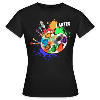 Spruch I Arted Grafik Künstler Kunsthandwerk - Frauen T-Shirt - Schwarz - Vorne - AI Model Female 172 dark (172cm)