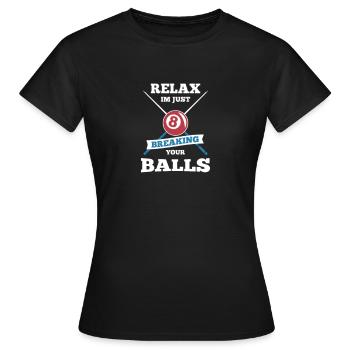 Détendez-vous au bord de la piscine Billard Bar - T-shirt Femme - noir - Devant - AI Model Female 172 dark (172cm)