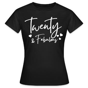 vingt fabuleux - T-shirt Femme - noir - Devant - AI Model Female 172 dark (172cm)