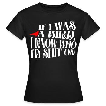SI J’ÉTAIS UN OISEAU - T-shirt Femme - noir - Devant - AI Model Female 172 dark (172cm)