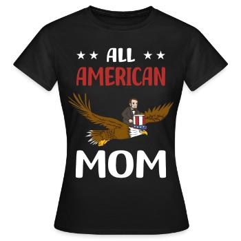 USA Flagge | Patriot Patriotismus Amerika Geschenk - Frauen T-Shirt - Schwarz - Vorne - AI Model Female 172 dark (172cm)