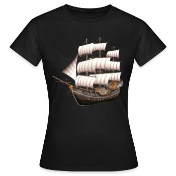 Envoyer - T-shirt Femme - noir - Devant - AI Model Female 172 dark (172cm)