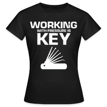 Burglar Locksmith Locking Technician Design - Women's T-Shirt - black - Front - AI Model Female 172 dark (172cm)