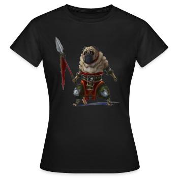 Mops - T-shirt Femme - noir - Devant - AI Model Female 172 dark (172cm)