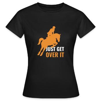 Équitation de cavalier de cheval - T-shirt Femme - noir - Devant - AI Model Female 172 dark (172cm)