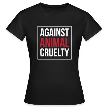 Contre la cruauté envers les animaux Bien-être animal Cadeau Amour des animaux - T-shirt Femme - noir - Devant - AI Model Female 172 dark (172cm)