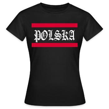 Polska - T-shirt Femme - noir - Devant - AI Model Female 172 dark (172cm)