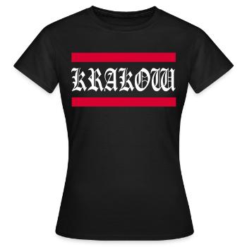 Cracovie Pologne Drapeau Cracovie Polska - T-shirt Femme - noir - Devant - AI Model Female 172 dark (172cm)