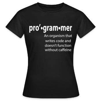 Programmer - Coder - Hacker - IT - Women's T-Shirt - black - Front - AI Model Female 172 dark (172cm)