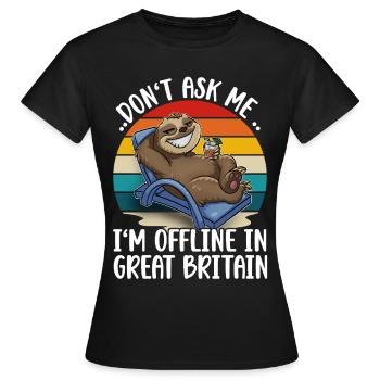 Großbritannien Urlaub - Frauen T-Shirt - Schwarz - Vorne - AI Model Female 172 dark (172cm)