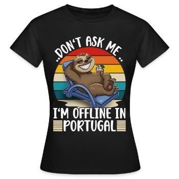 Tourisme Portugal - T-shirt Femme - noir - Devant - AI Model Female 172 dark (172cm)