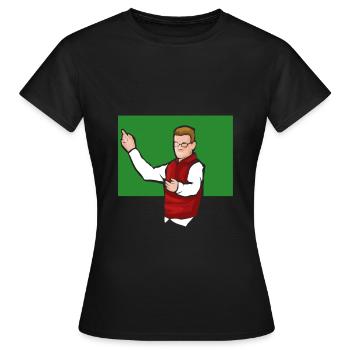 Enseignant au tableau - T-shirt Femme - noir - Devant - AI Model Female 172 dark (172cm)