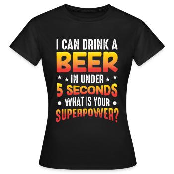 Vacances de fête de dictons à boire - T-shirt Femme - noir - Devant - AI Model Female 172 dark (172cm)