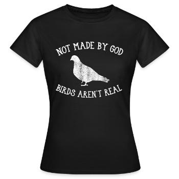 Les oiseaux ne sont pas réels - T-shirt Femme - noir - Devant - AI Model Female 172 dark (172cm)