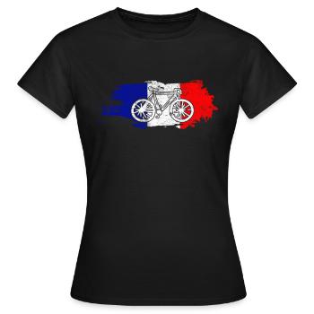 Radrennen Frankreich für Rennradfahrer - Frauen T-Shirt - Schwarz - Vorne - AI Model Female 172 dark (172cm)