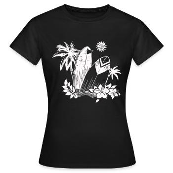 Planches de surf - T-shirt Femme - noir - Devant - AI Model Female 172 dark (172cm)