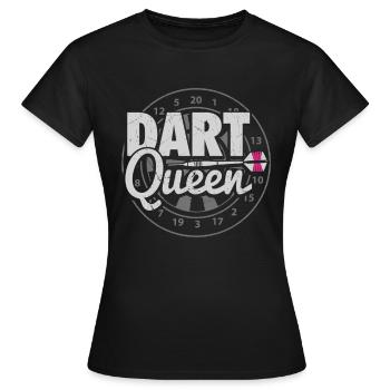 Dart Queen | Darts gift dart player darts - Women's T-Shirt - black - Front - AI Model Female 172 dark (172cm)