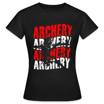 Tir à l'arc tir à l'arc pour le tir à l'arc - T-shirt Femme - noir - Devant - AI Model Female 172 dark (172cm)