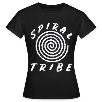 Spiral Tribe Tekno Tribe Free Party Spiral Rave - Frauen T-Shirt - Schwarz - Vorne - AI Model Female 172 dark (172cm)