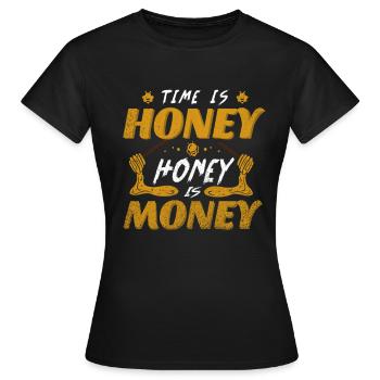 Biene Honig - Frauen T-Shirt - Schwarz - Vorne - AI Model Female 172 dark (172cm)