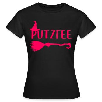 Putzfee cleaning maid cleaning lady - Women's T-Shirt - black - Front - AI Model Female 172 dark (172cm)