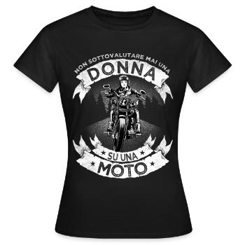 Biker Donna Compleanno Idea Regalo Moto Bike - T-shirt Femme - noir - Devant - AI Model Female 172 dark (172cm)