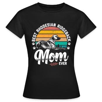 Rhodesian Ridgeback Mom | Gift dog - Women's T-Shirt - black - Front - AI Model Female 172 dark (172cm)