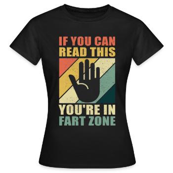 Fart Zone Fart Farting Gift Hommes - T-shirt Femme - noir - Devant - AI Model Female 172 dark (172cm)