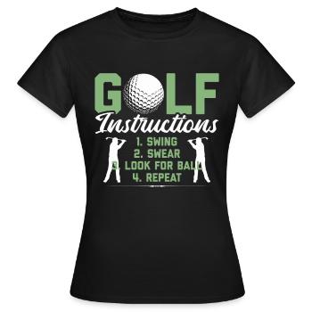Golf Funny Golfing Golfer Gift Golfer - Women's T-Shirt - black - Front - AI Model Female 172 dark (172cm)