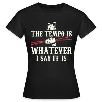 Schlagzeug Schlagzeuger Drummer Geschenk Trommler - Frauen T-Shirt - Schwarz - Vorne - AI Model Female 172 dark (172cm)