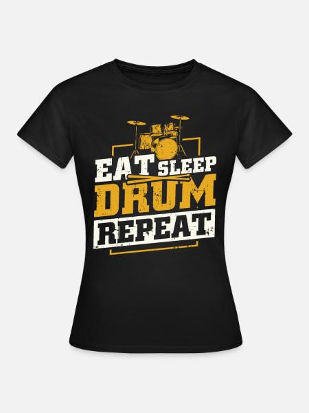 Batteur batteur cadeau batterie batteur - T-shirt Femme - noir