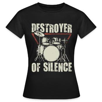 Batteur batteur cadeau batterie batteur - T-shirt Femme - noir - Devant - AI Model Female 172 dark (172cm)