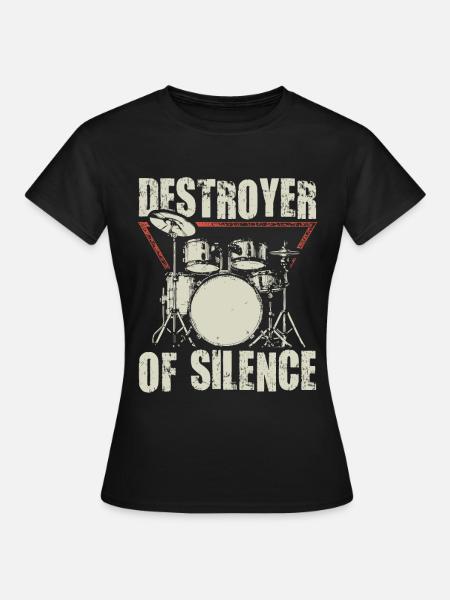 Drummer drummer gift drums drummer - Women's T-Shirt - black