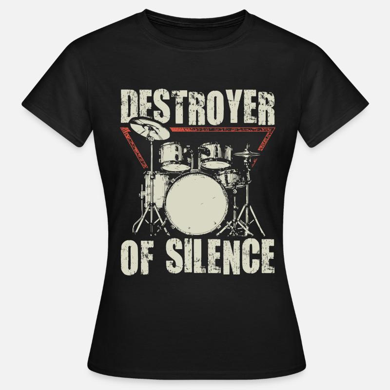 Drummer drummer gift drums drummer - Women's T-Shirt - black