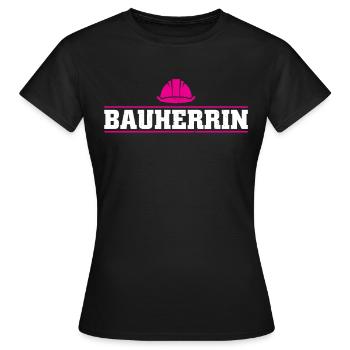 Bauherrin Hausbau Baubeginn Richtfest Geschenk - Frauen T-Shirt - Schwarz - Vorne - AI Model Female 172 dark (172cm)