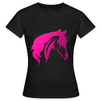 Chevaux, Équitation, Dressage, Mode équestre, Filles, Femmes - T-shirt Femme - noir - Devant - AI Model Female 172 dark (172cm)