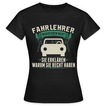 Moniteur de conduite | Auto-école d’auto-école cadeau - T-shirt Femme - noir - Devant - AI Model Female 172 dark (172cm)