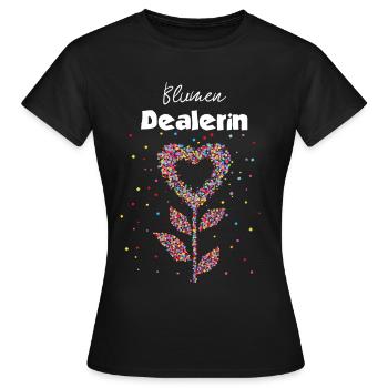 Blumendealerin Floristin Floristik Blumen Geschenk - Frauen T-Shirt - Schwarz - Vorne - AI Model Female 172 dark (172cm)