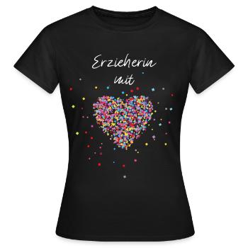 Kindergarten Kindergarten Kiga Kindergarten Teacher - Women's T-Shirt - black - Front - AI Model Female 172 dark (172cm)