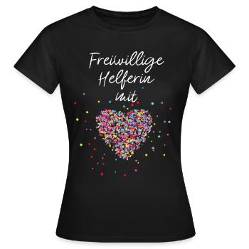 Freiwillige Helferin Bénévole Charité FSJ - T-shirt Femme - noir - Devant - AI Model Female 172 dark (172cm)