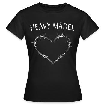 Heavy Mädel Metal Punk Rock Rockerin - Frauen T-Shirt - Schwarz - Vorne - AI Model Female 172 dark (172cm)