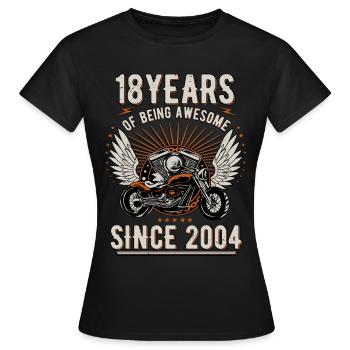 18 Years old Gifts Vintage 2004 18th Birthday - Women's T-Shirt - black - Front - AI Model Female 172 dark (172cm)