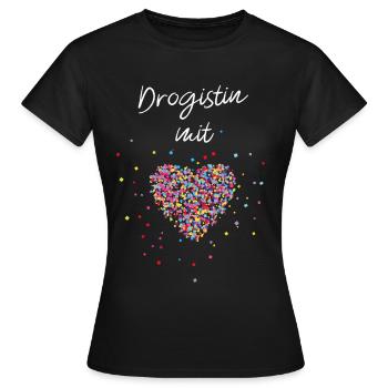 Drogistin mit Herz Apothekerin Apotheke - Frauen T-Shirt - Schwarz - Vorne - AI Model Female 172 dark (172cm)