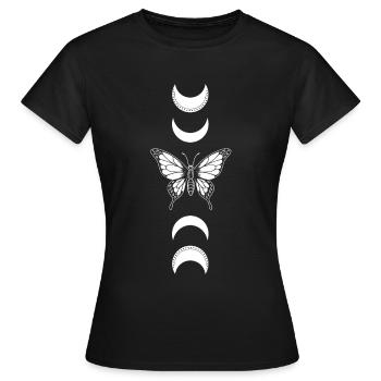 Monarch Butterfly Moon Soft Grunge Esthétique - T-shirt Femme - noir - Devant - AI Model Female 172 dark (172cm)